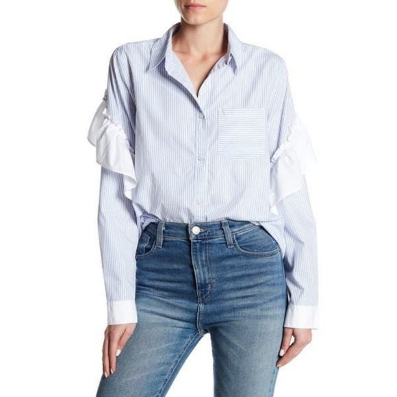 Abound Tops - ABOUND | Ruffle Button Blouse | M